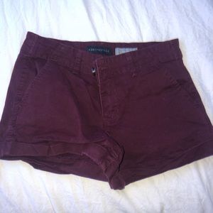 Aeropostale Midi Maroon Shorts Size 2